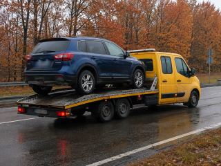 Transport SUV-a jesienią – Świdnica